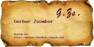 Gerber Zsombor névjegykártya